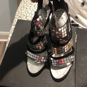 Guiseppi zanotti broken mirror heels